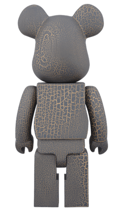 Bearbrick Karimoku Crack Paint 400% Black