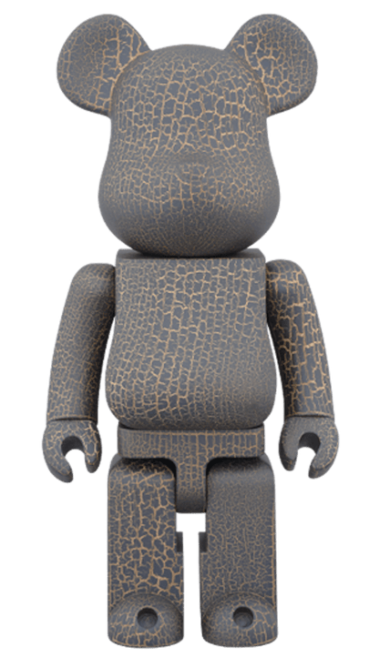 Bearbrick Karimoku Crack Paint 400% Black