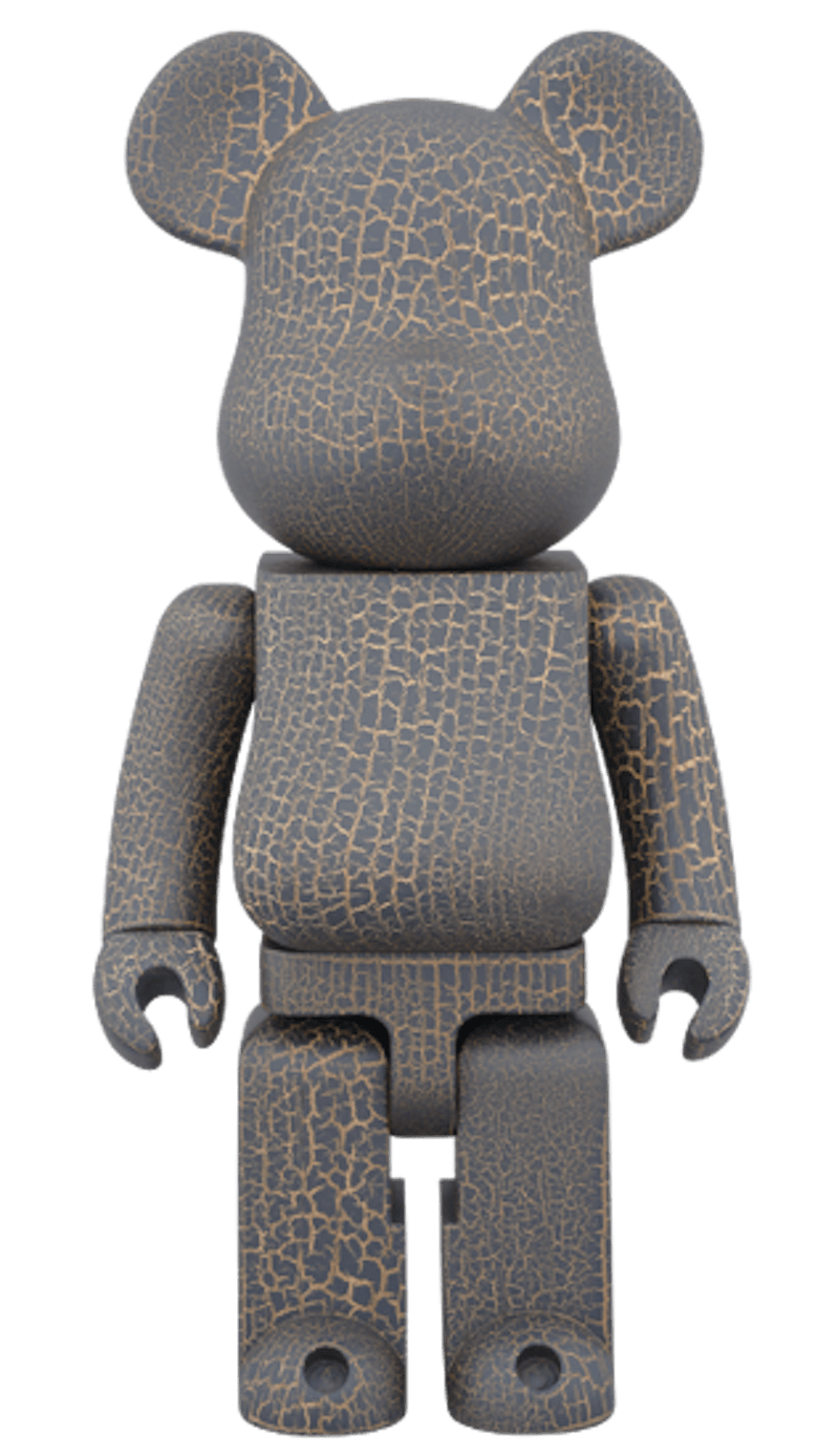 Bearbrick Karimoku Crack Paint 400% Black
