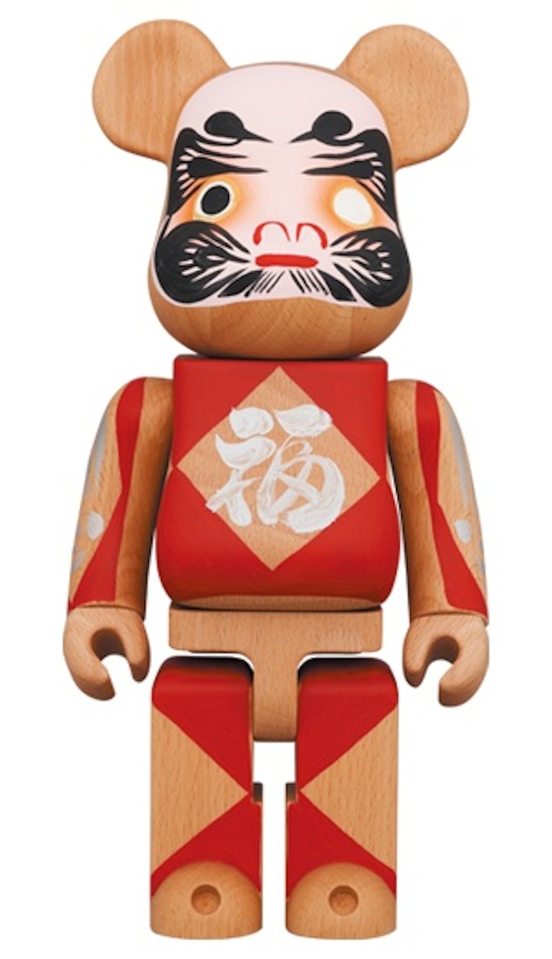 Bearbrick Karimoku Daruma San 400% Silver