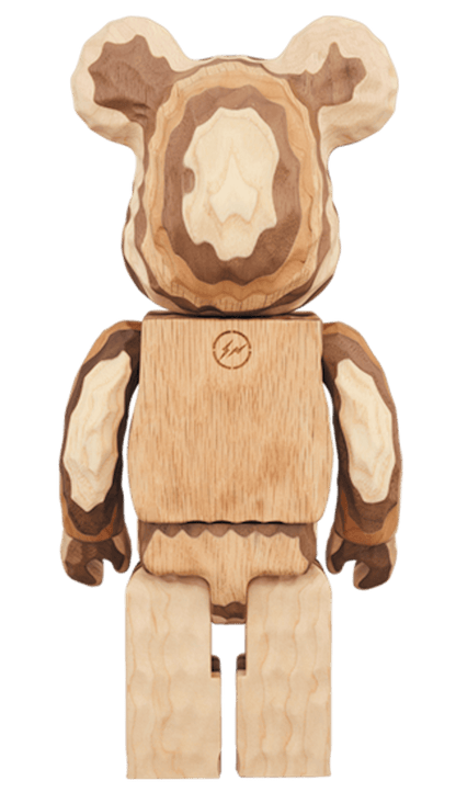 Bearbrick Karimoku Fragment Carved Wooden-Layered 400% Wood