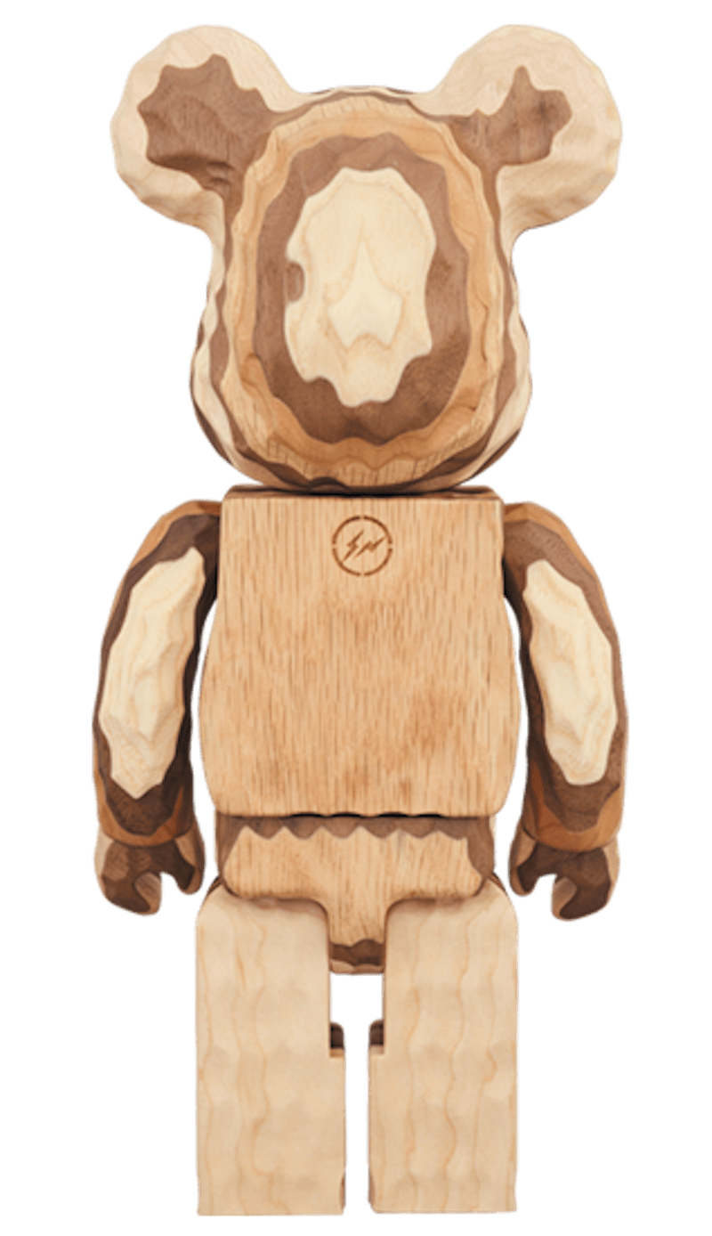 Bearbrick Karimoku Fragment Carved Wooden-Layered 400% Wood