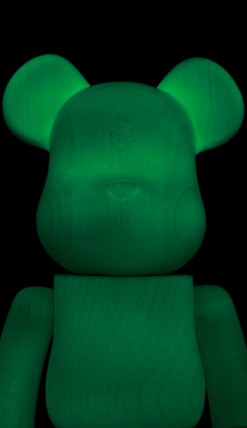 Bearbrick Karimoku Glow In The Dark 400% Wood