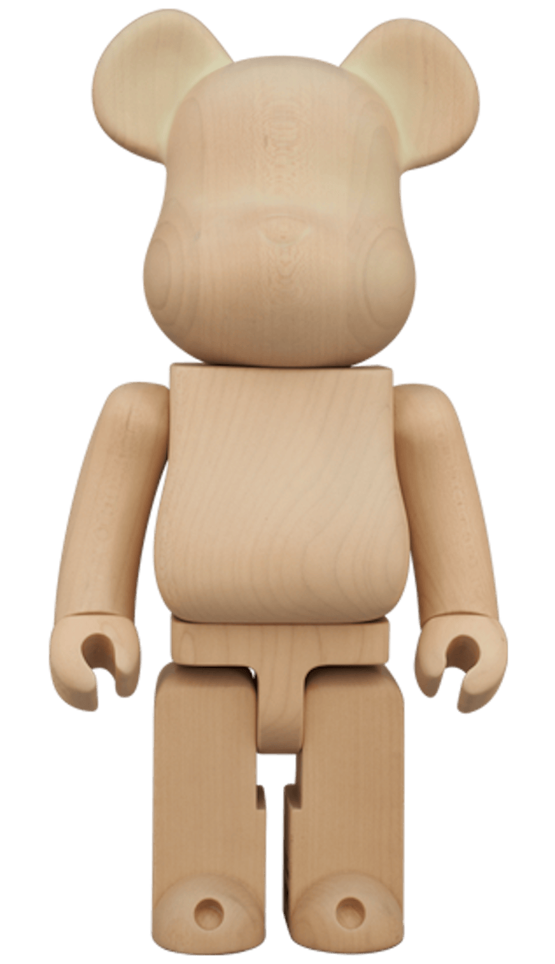 Bearbrick Karimoku Glow In The Dark 400% Wood