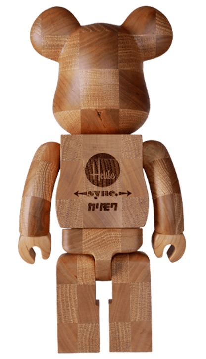 Bearbrick Karimoku House Industries Chess 400% Wood