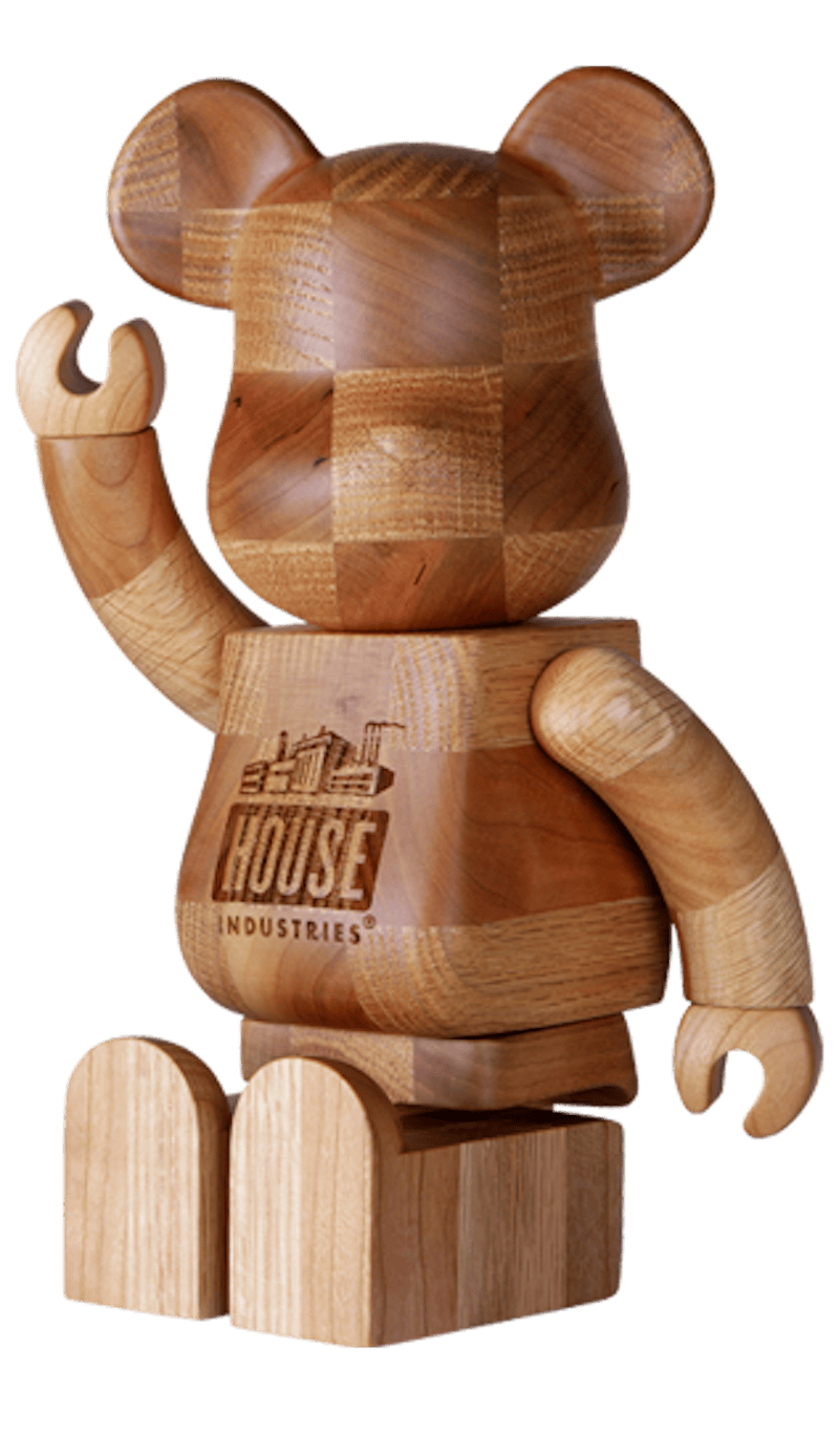 Bearbrick Karimoku House Industries Chess 400% Wood