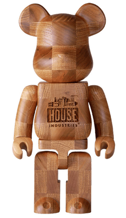 Bearbrick Karimoku House Industries Chess 400% Wood