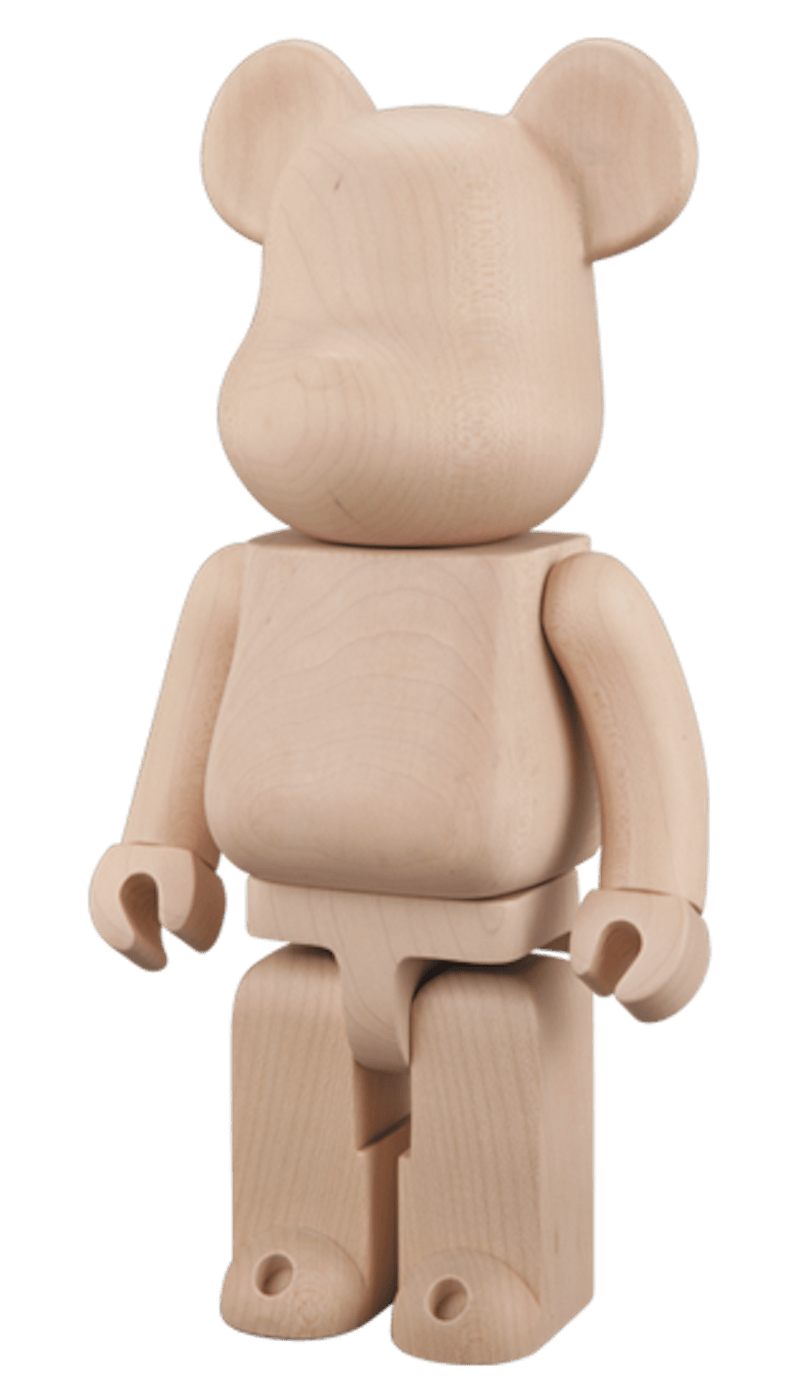 Bearbrick Karimoku White 400% Wood
