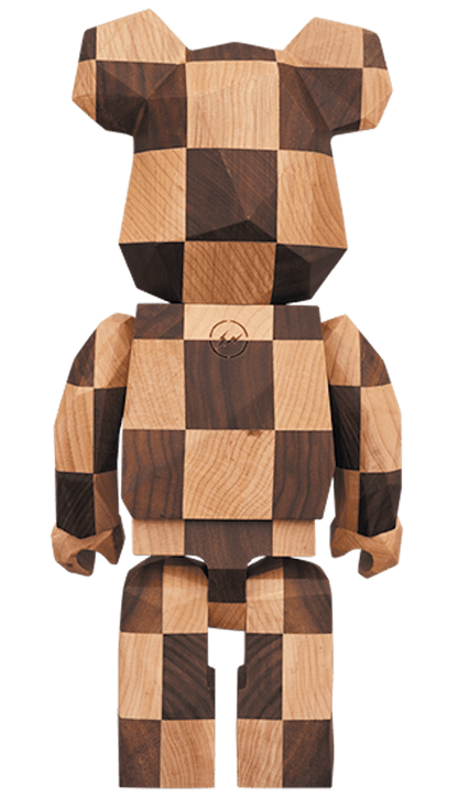 Bearbrick Karimoku Fragment 400% Polygon Chess 400% Wood