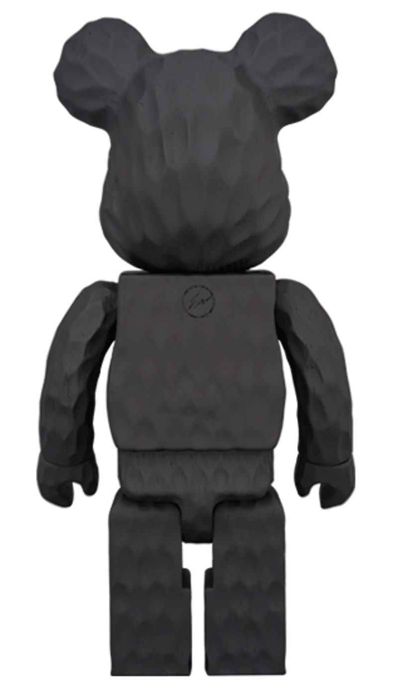Bearbrick Karimoku x Fragment (Carved Wooden) 400% Black