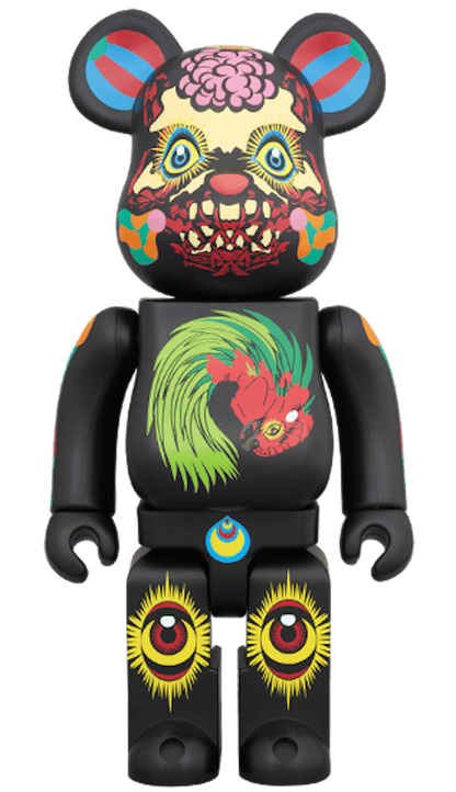 Bearbrick Keiichi Tanaami 100% & 400% Black