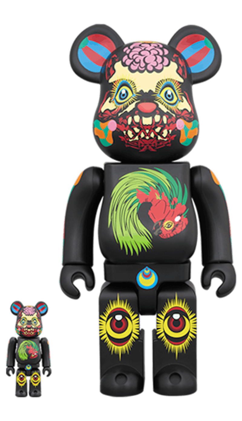 Bearbrick Keiichi Tanaami 100% & 400% Black