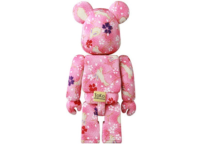 Bearbrick Kimekomi Rabbits On Cherry Blossoms Doll Figure Pink