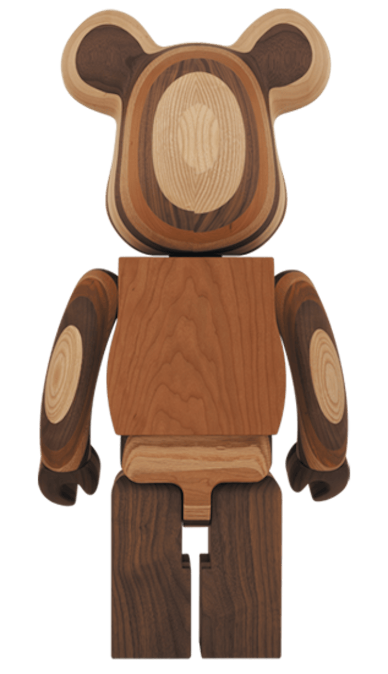 Bearbrick Layered Wood 1000% Multi