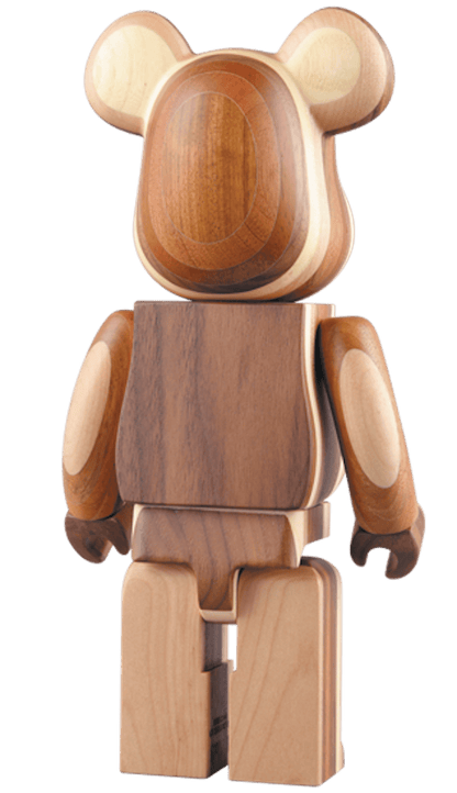 Bearbrick Layered Wood 400% Wood
