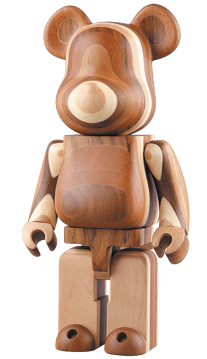 Bearbrick Layered Wood 400% Wood