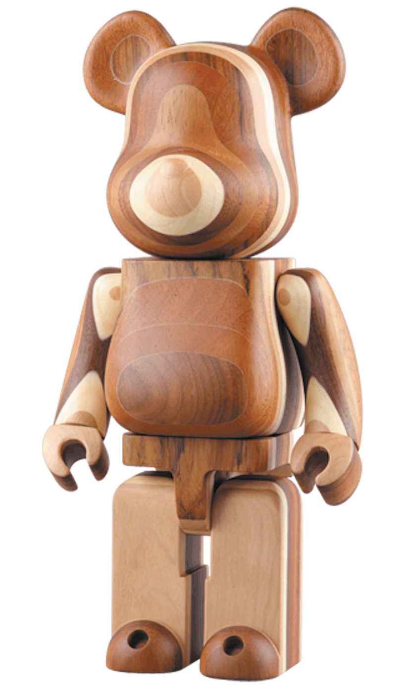 Bearbrick Layered Wood 400% Wood