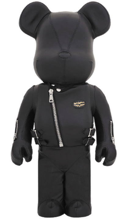 Bearbrick Lewis Leathers 1000% Black