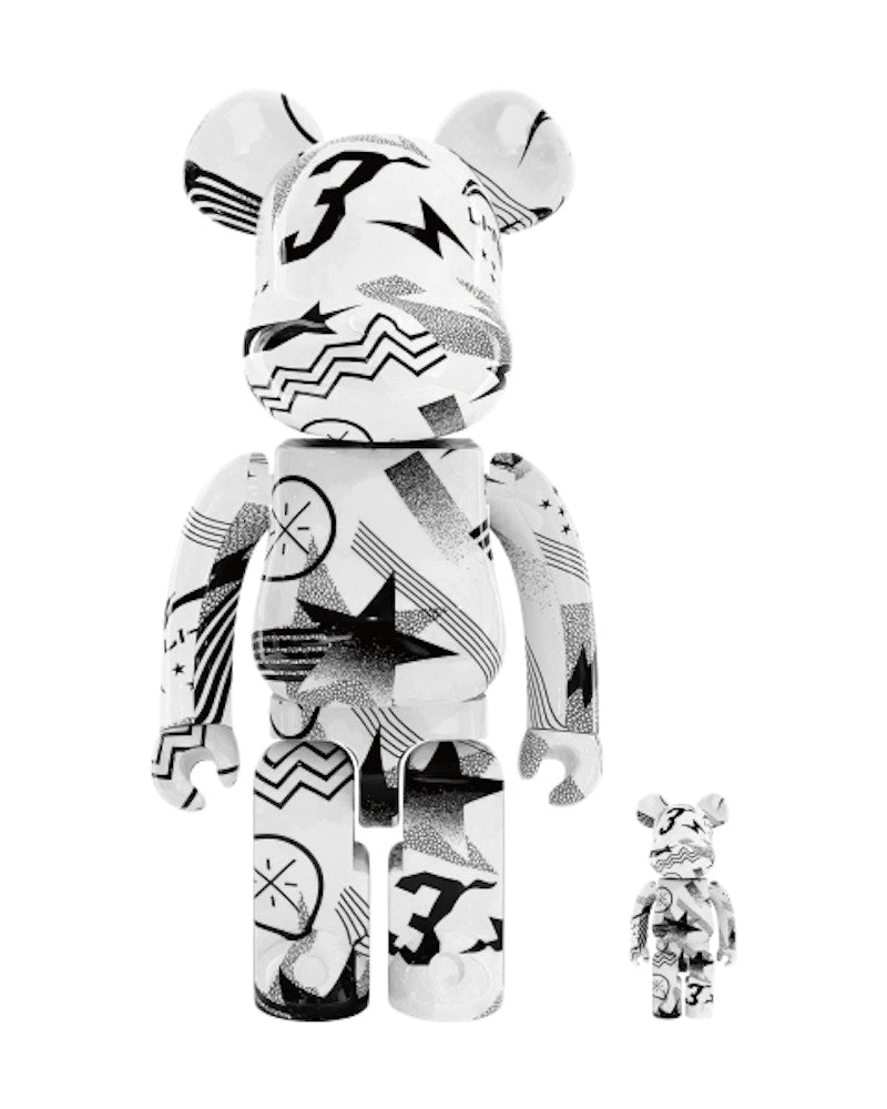 Bearbrick Li-Ning Fashion 100% & 400% Set White