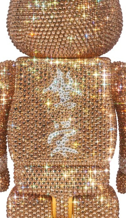 Bearbrick Lights Style Mastermind Japan Crystal 400% Gold/Silver