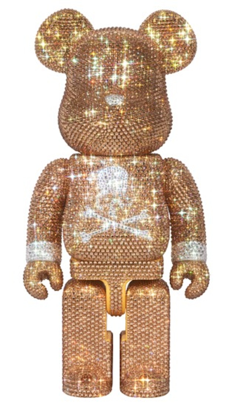 Bearbrick Lights Style Mastermind Japan Crystal 400% Gold/Silver