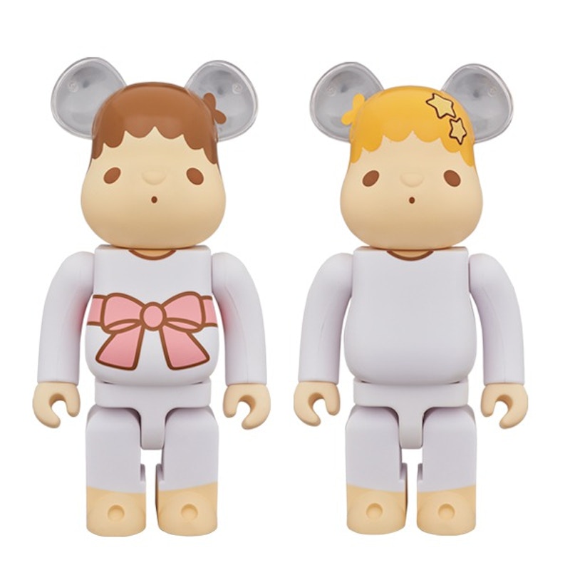 Bearbrick Little Twin Stars Kiki Lala 400% Set White