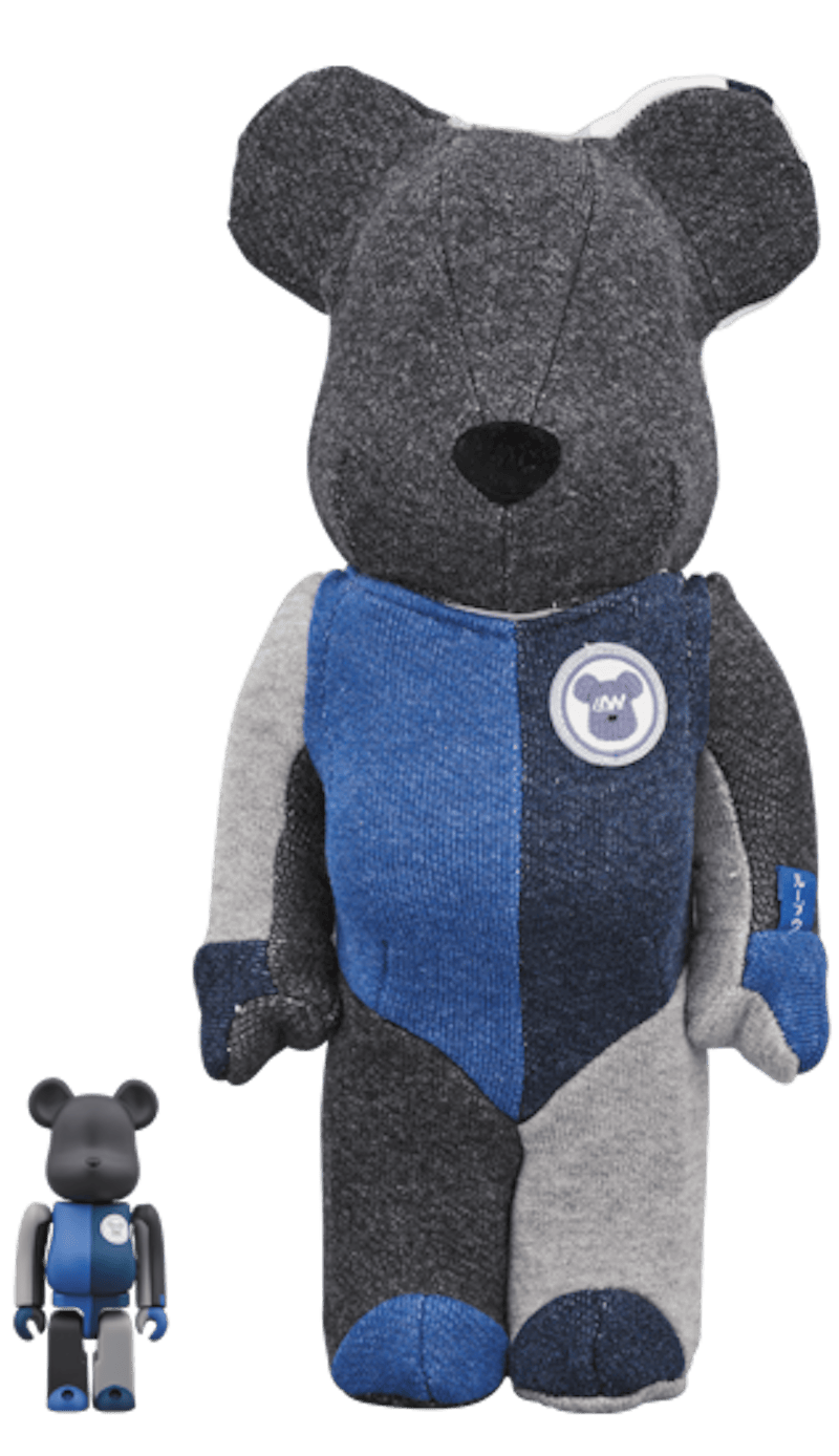 Bearbrick Loopwheeler 100% & 400% Set Black/Blue