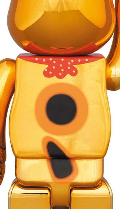 Bearbrick Lucky Cat Good Luck Ten Million Ryo 100% & 400% Set Gold Plated