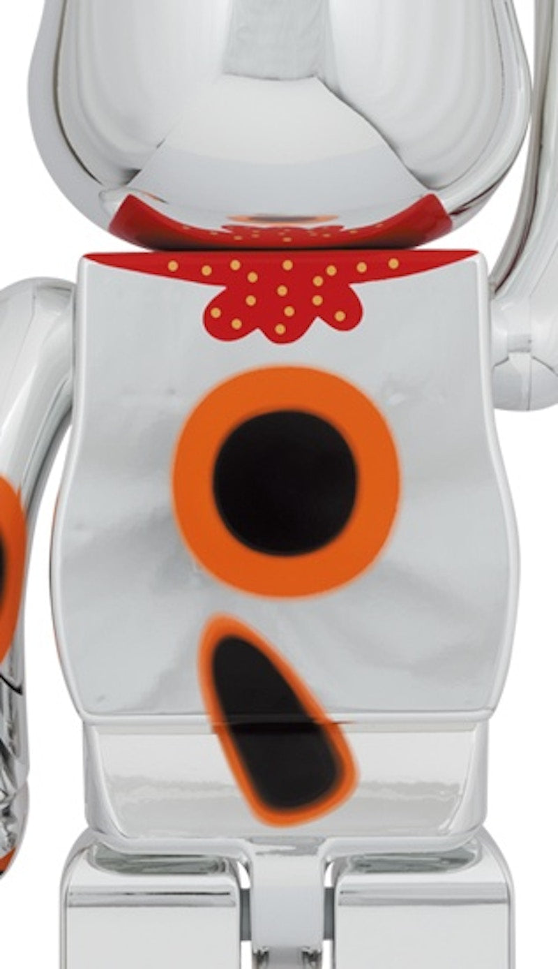 Bearbrick Lucky Cat Good Luck Ten Million Ryo 1000% Silver Plated