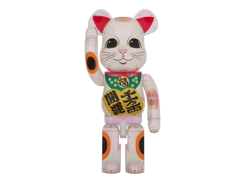 Bearbrick Lucky Cat Good Luck Ten Million Ryo Transparent Plating 1000%