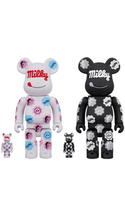 Bearbrick MILKY THE CONVENI MILKY 100% & 400% Set of 2