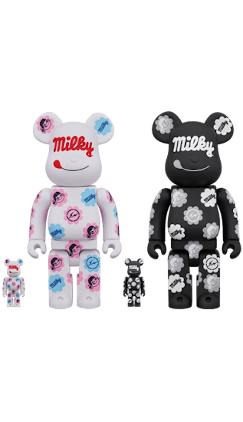 Bearbrick MILKY THE CONVENI MILKY 100% & 400% Set of 2