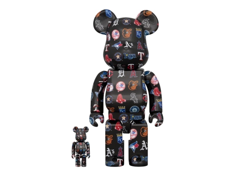 Bearbrick MLB American League 100% & 400% Set Black