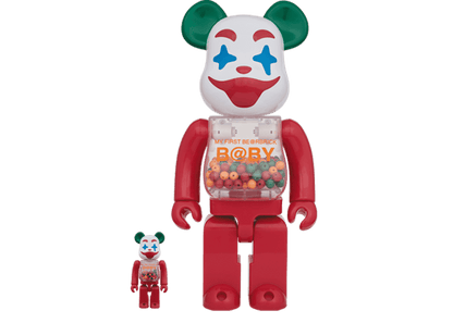 Bearbrick MY FIRST BE@RBRICK Jester Ver. 100% & 400% Set Red Multicolor