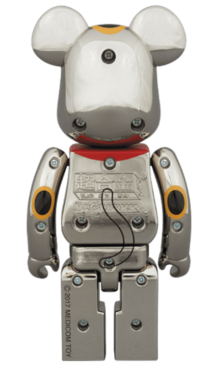 Bearbrick Maneki Neko 200% Silver Plated