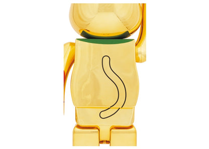 Bearbrick Maneki Neko Fukuiri 1000% Gold Plated