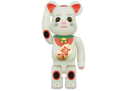 Bearbrick Maneki Neko Fukuiri Phosphorescent Glow 400%