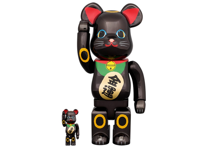 Bearbrick Maneki Neko Gold Luck 100% & 400% Set