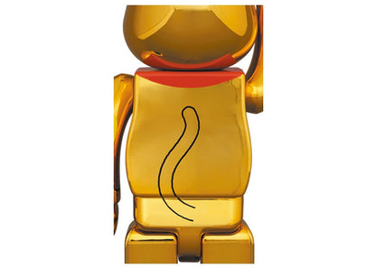 Bearbrick Maneki Neko Gold Luck 400% Gold Plated