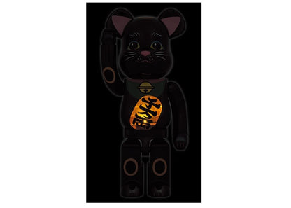 Bearbrick Maneki Neko Luminous 1000% Black Plated