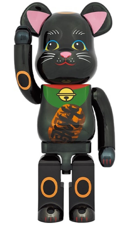 Bearbrick Maneki Neko Luminous 1000% Black Plated