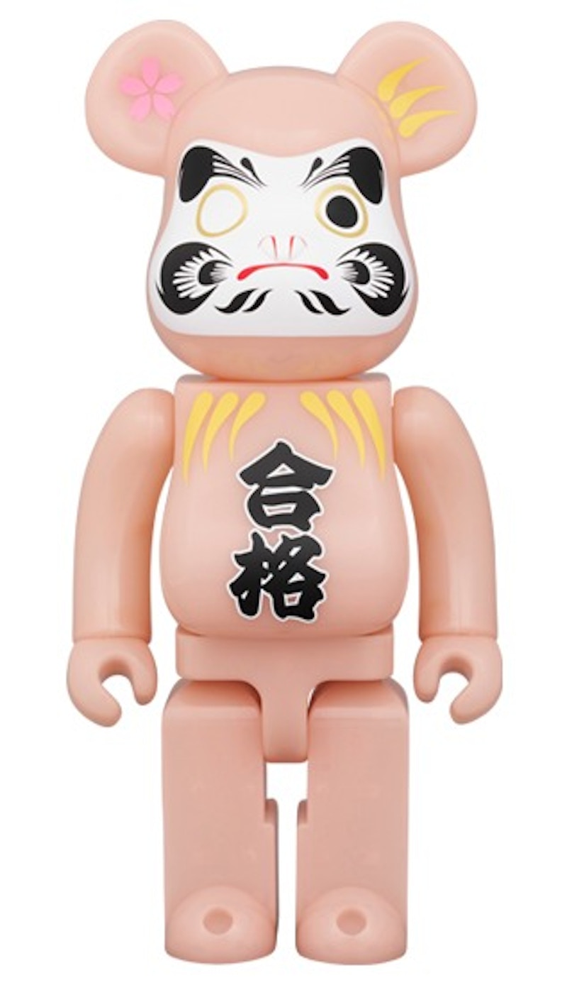 Bearbrick Medicom Daruma Pass 400% Red Glow In The Dark