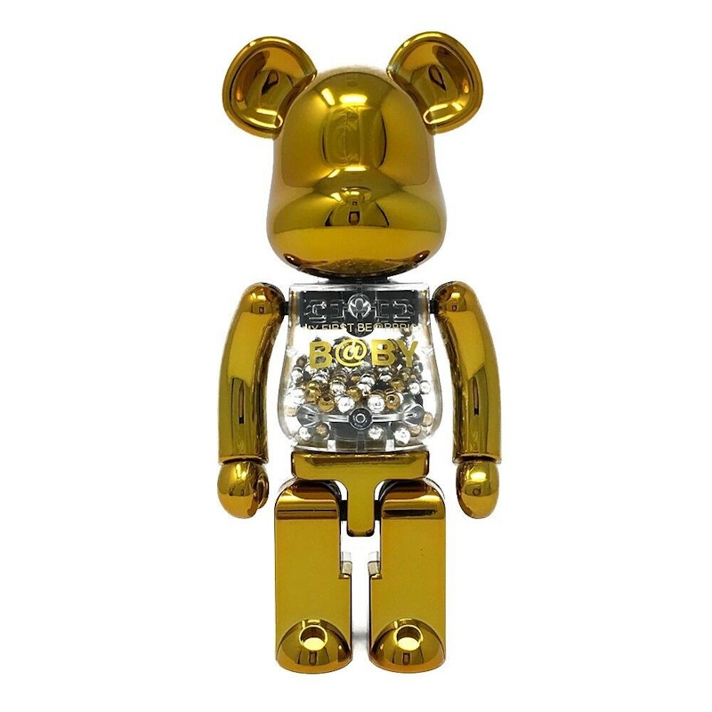 Bearbrick Medicom Super Alloyed My First Bearbrick Baby Gold Silver 200% Gold