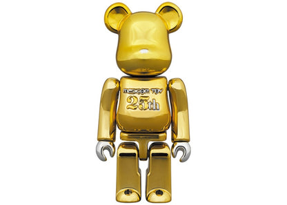 Bearbrick Medicom Toy 25th Anniversary 100% & 400% Set Gold Chrome