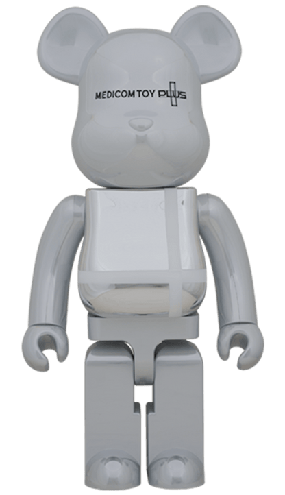 Bearbrick Medicom Toy Plus 1000% White Chrome Ver.