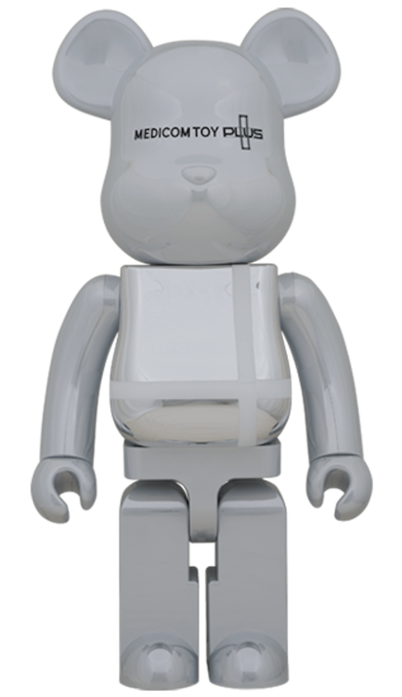 Bearbrick Medicom Toy Plus 1000% White Chrome Ver.