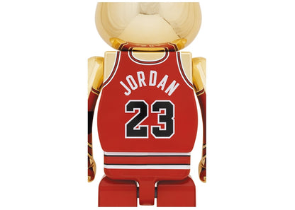 Bearbrick Michael Jordan 1985 Rookie Jersey 1000% Gold Chrome