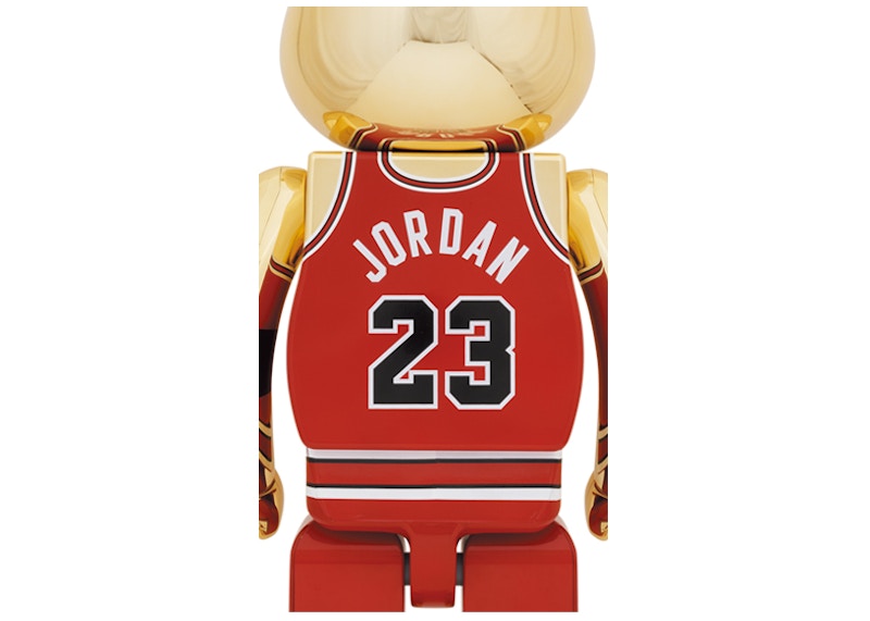 Bearbrick Michael Jordan 1985 Rookie Jersey 1000% Gold Chrome