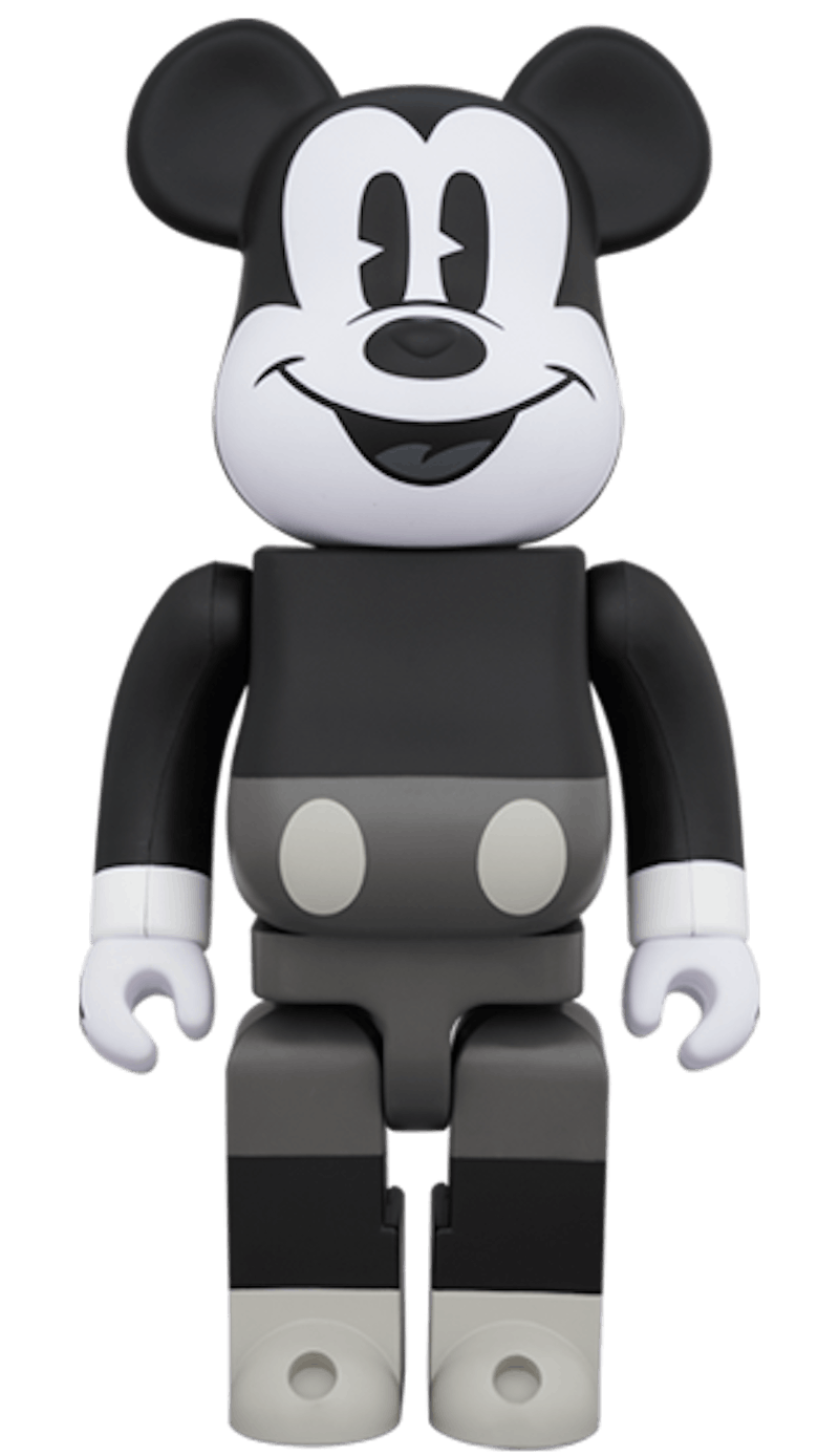 Bearbrick Mickey Mouse (B&W Ver.) 400% Black