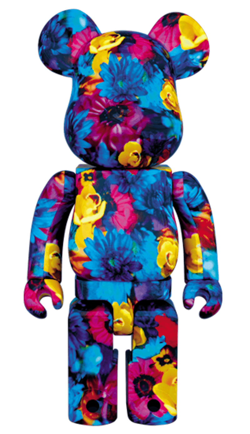 Bearbrick Mika Ninagawa Anemone 100% & 400% Set Blue